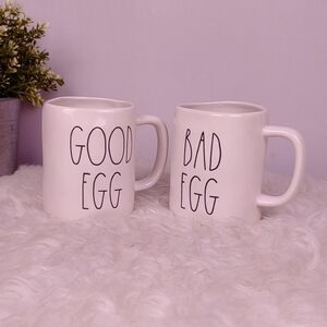 RAE Dunn Good Egg Bad Egg Mugs Easter